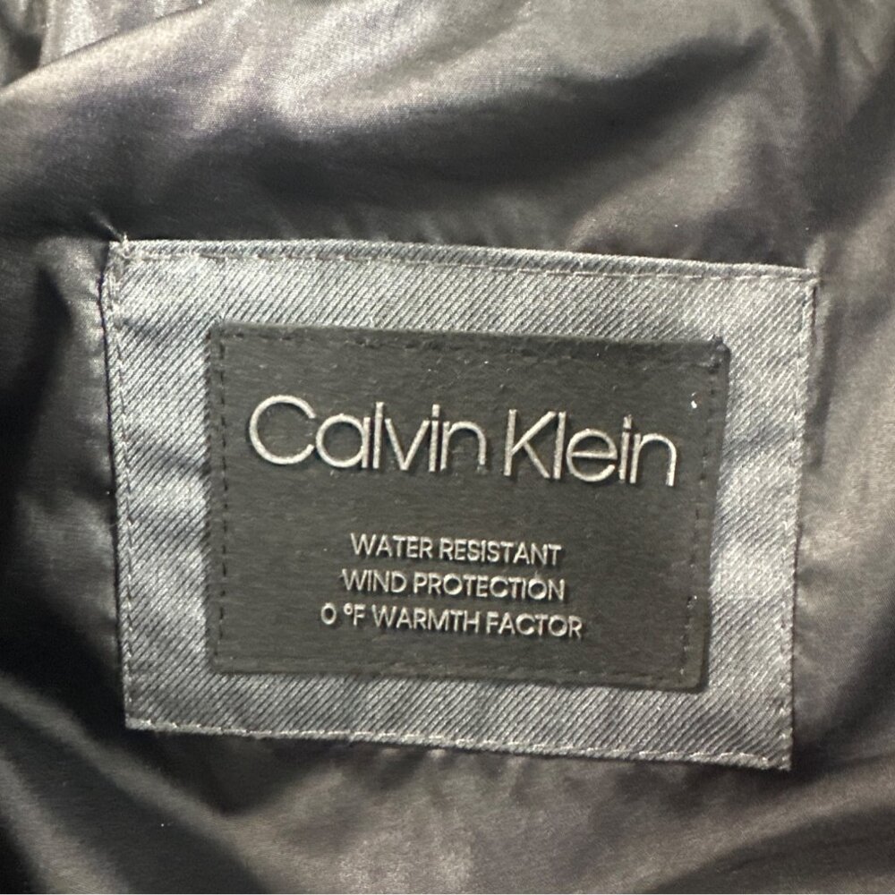 Calvin Klein Men's Water Resistant Zip Front Navy Blue Puffer Jacket Sz M - Picture 5 of 16